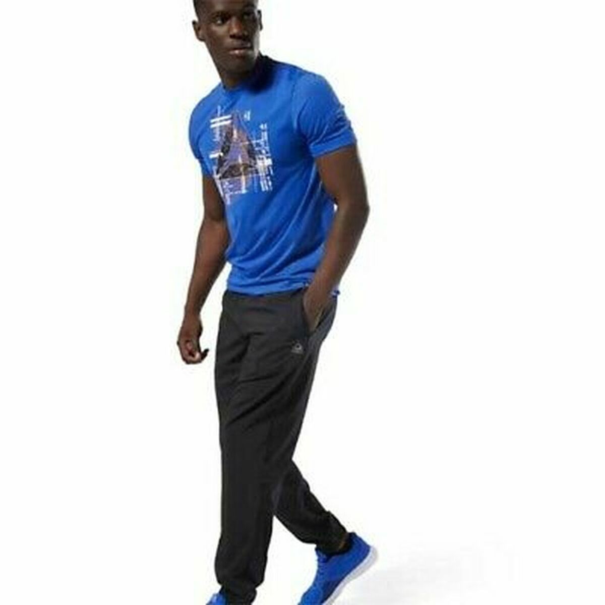 Broeken voor Volwassenen Reebok DW3877  Zwart Mannen