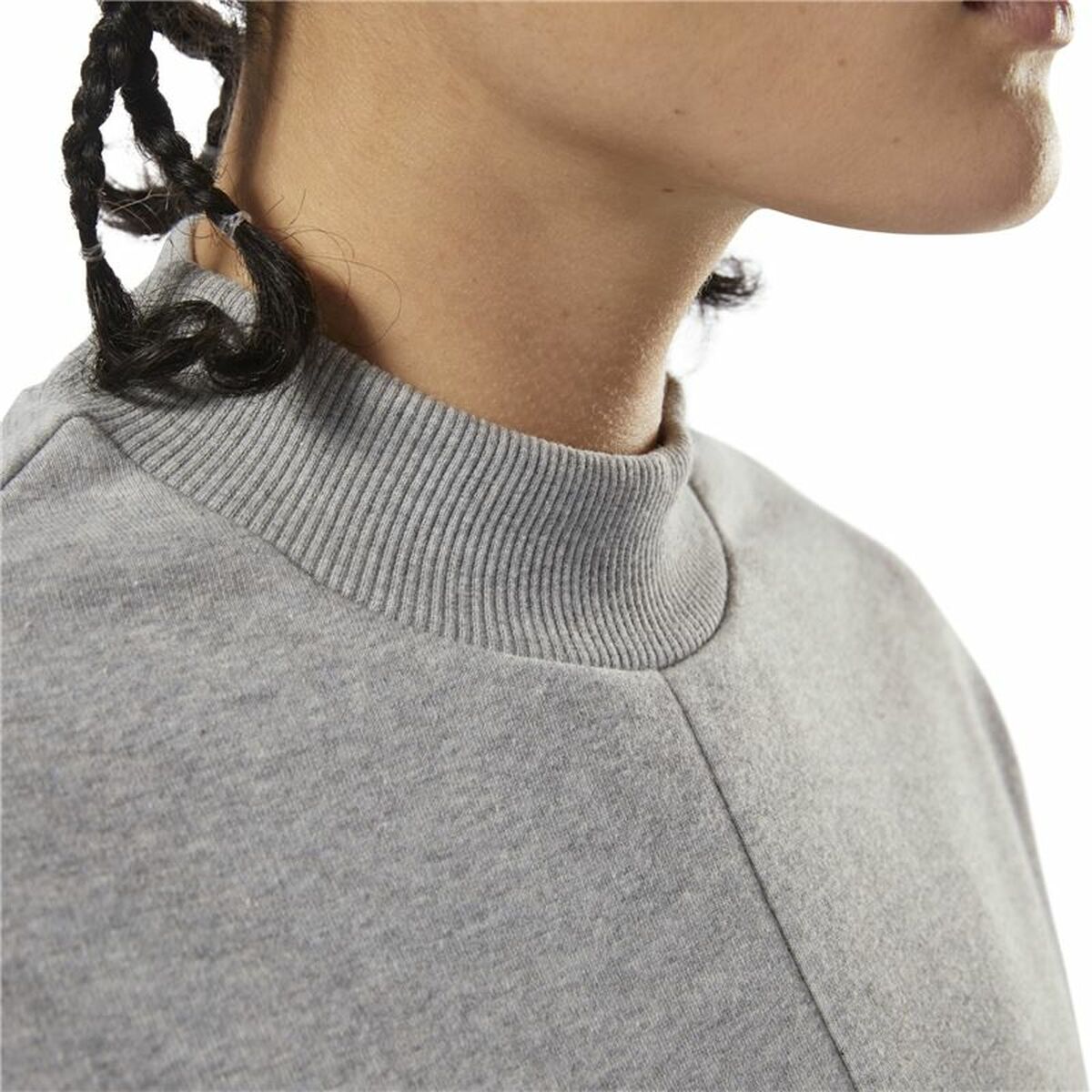 Damessweater zonder Capuchon Reebok Terry Crew Lichtgrijs