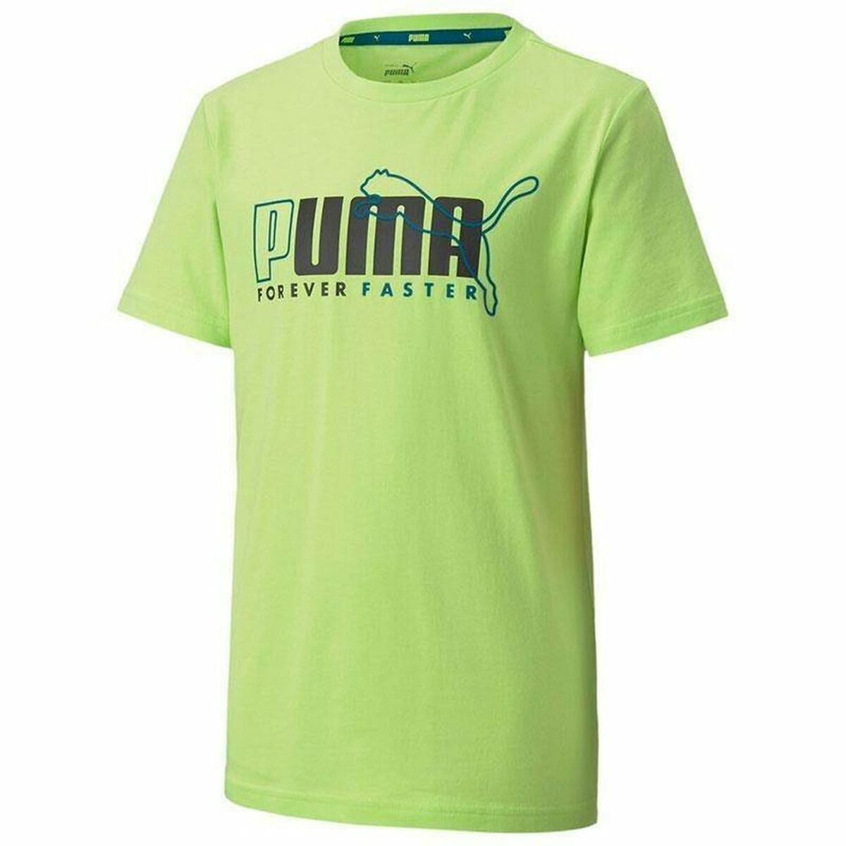 T-Shirt met Korte Mouwen voor kinderen Puma  ALPHA GRAPHIC TEE 583188 Groen (6 Jaar)