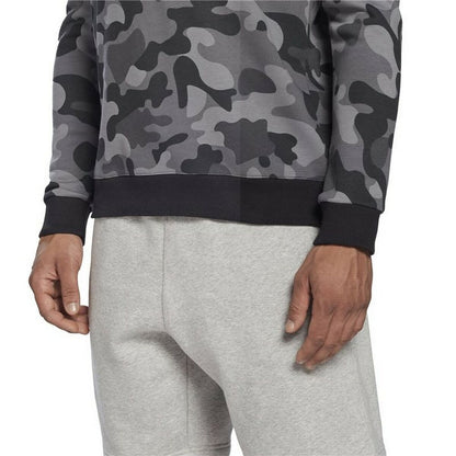 Herensweater zonder Capuchon Reebok Camo Zwart