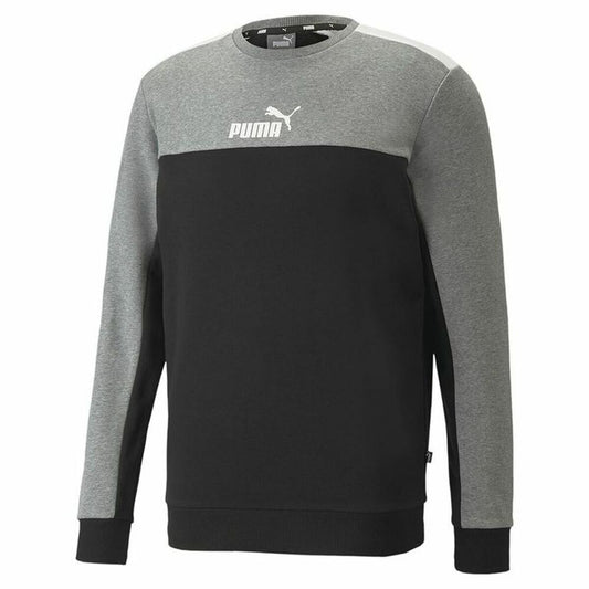 Herensweater zonder Capuchon Puma ESS+ Block M Zwart