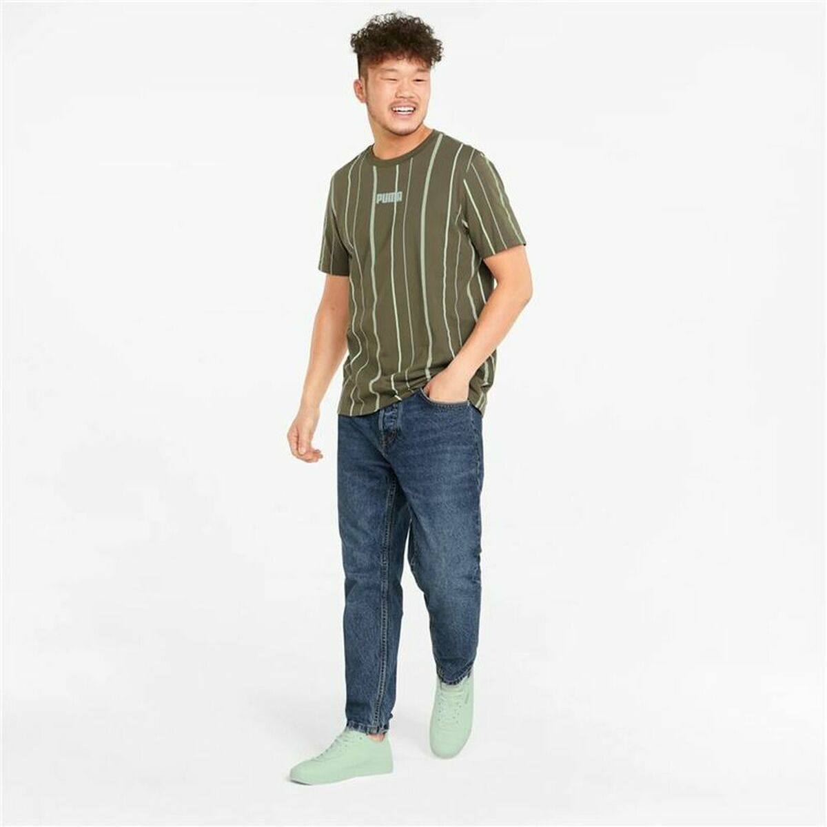 Sport T-shirt Korte Mouwen Puma Modern Basics M Kaki