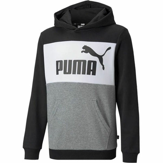 Kinderhoodie Puma Essential Colorblock Zwart
