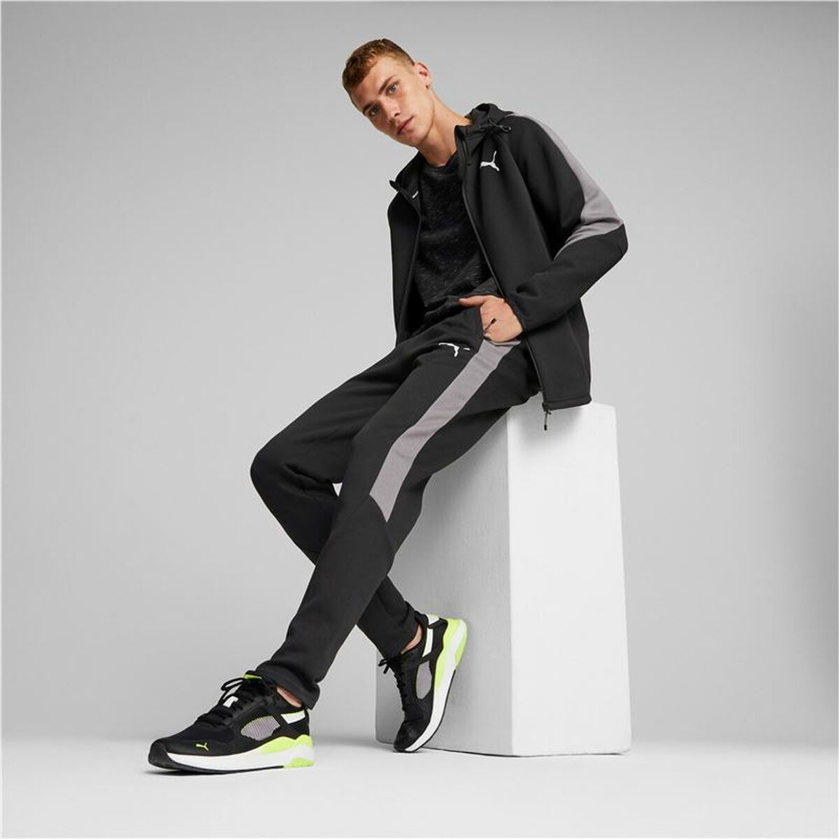 Lange sportbroek Puma Zwart Mannen