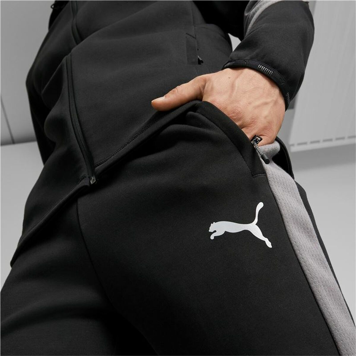 Lange sportbroek Puma Zwart Mannen