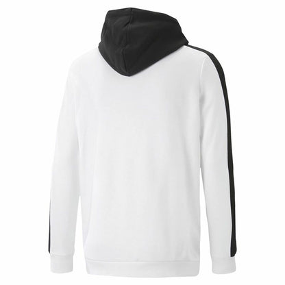 Herenhoodie Puma Block X Tape  Wit Zwart