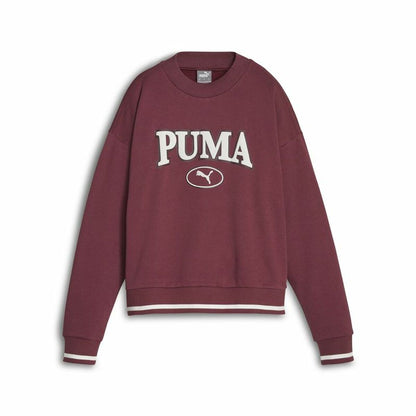 Damessweater zonder Capuchon Puma Squad Crew Fl Donkerrood