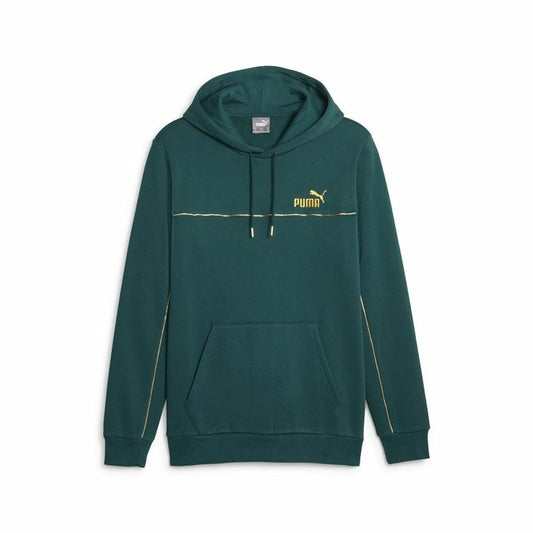 Herenhoodie Puma Ess+ Minimal Gold Groen