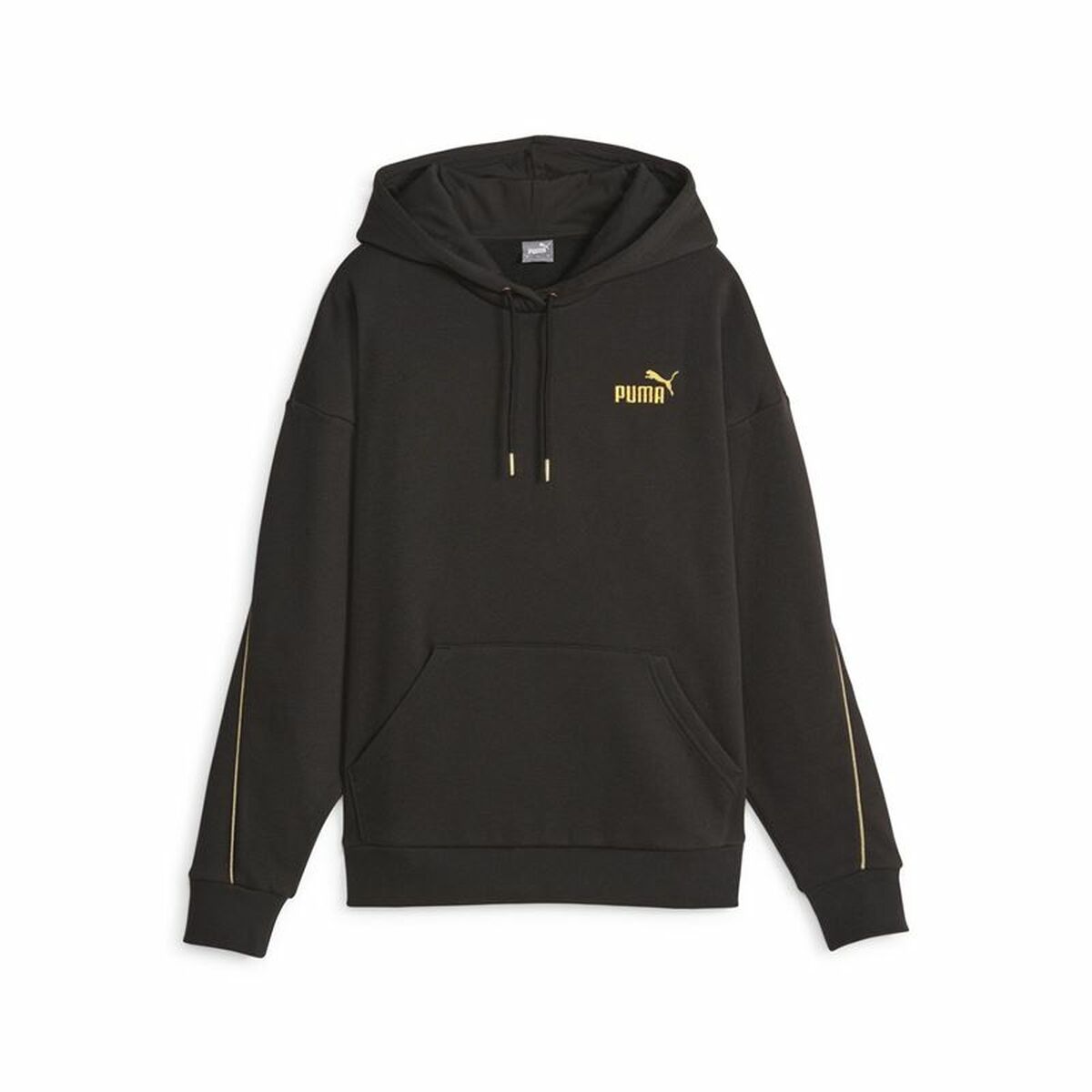 Dameshoodie Puma Ess+ Minimal Gold Zwart