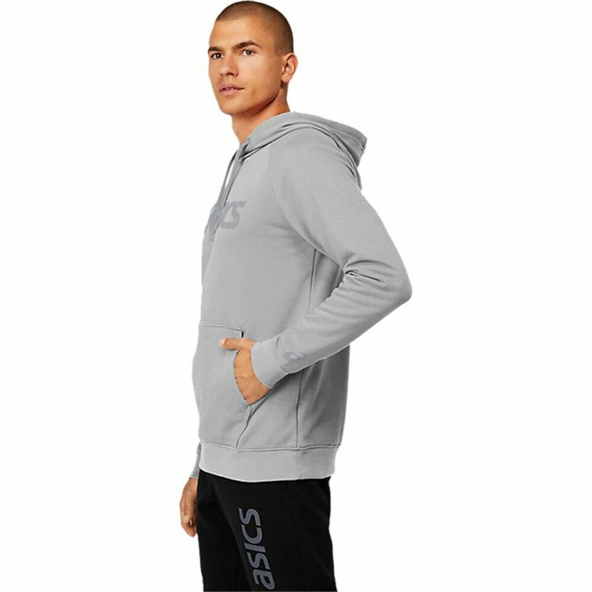 Herenhoodie Asics Big Oth Grijs