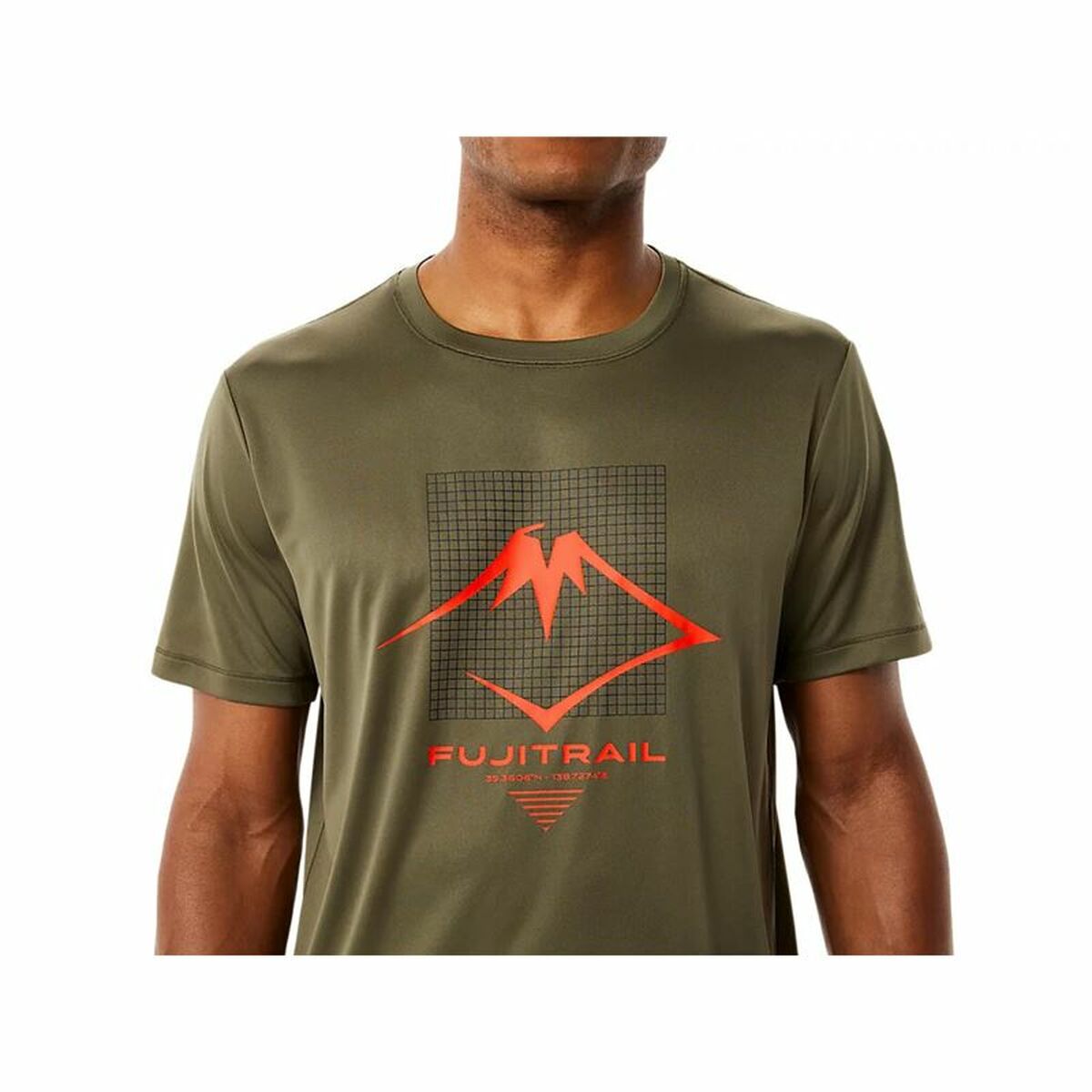 Heren-T-Shirt met Korte Mouwen Asics FUJITRAIL Groen