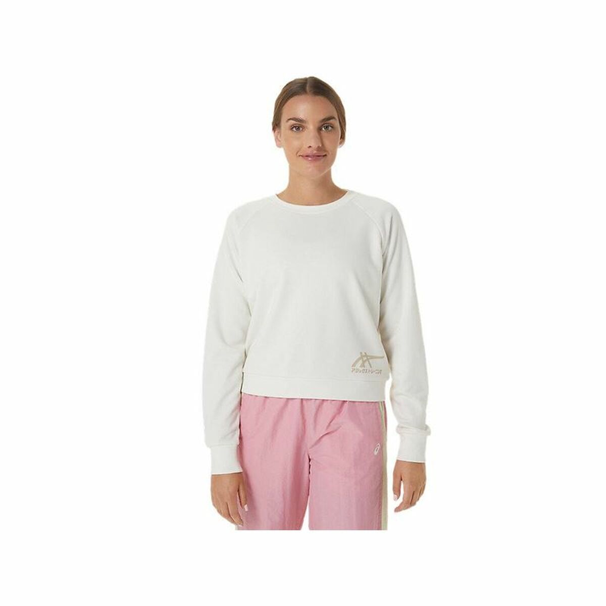Damessweater zonder Capuchon Asics Tiger Wit