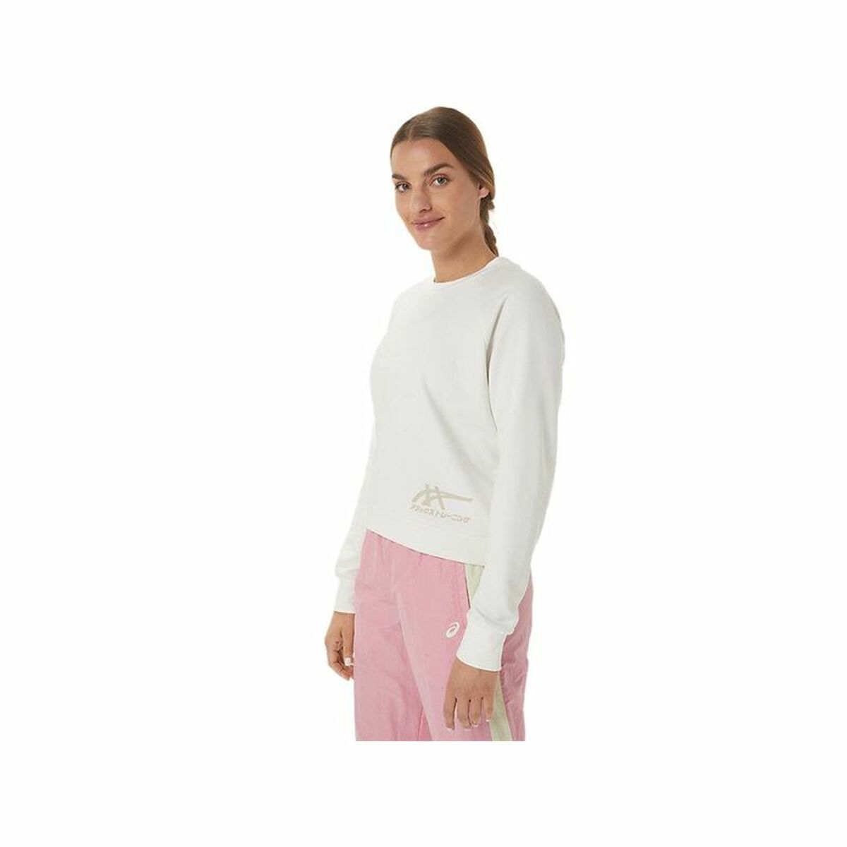 Damessweater zonder Capuchon Asics Tiger Wit