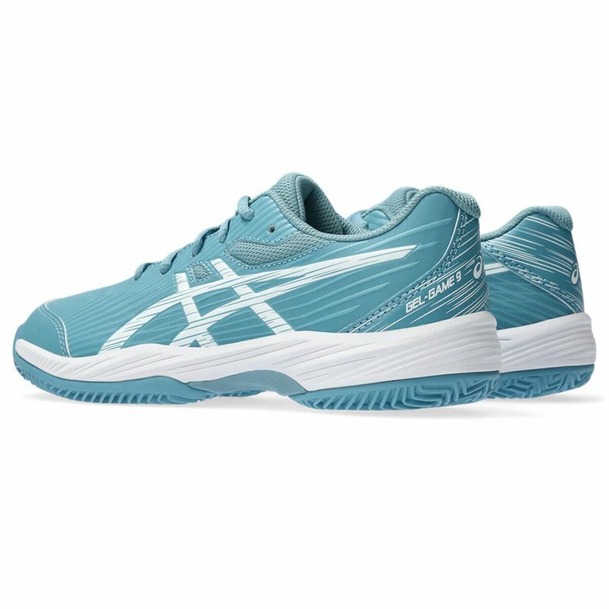 Kinder Tennisschoenen Asics Gel-Game 9 Gs Clay/ Licht Blauw