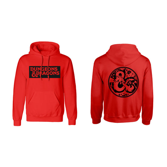 Uniseks Hoodie Dungeons & Dragons Logo Rood