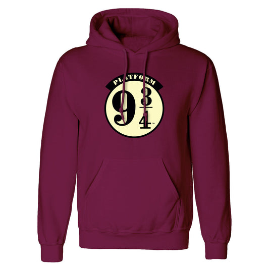 Uniseks Hoodie Harry Potter Platform 9 and 3 Quarters Bordeaux