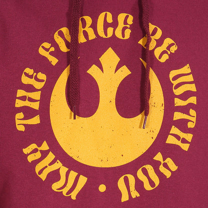 Uniseks Hoodie Star Wars May The Force Be With You Bordeaux