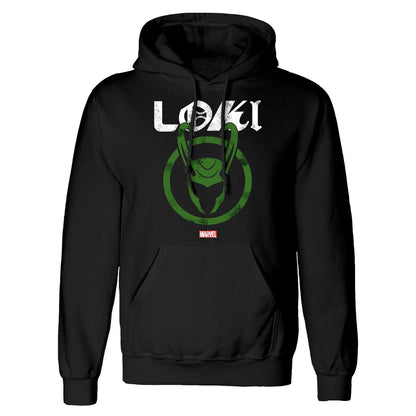 Uniseks Hoodie Marvel Distressed Logo Zwart