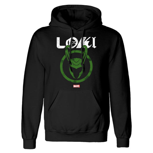 Uniseks Hoodie Marvel Distressed Logo Zwart