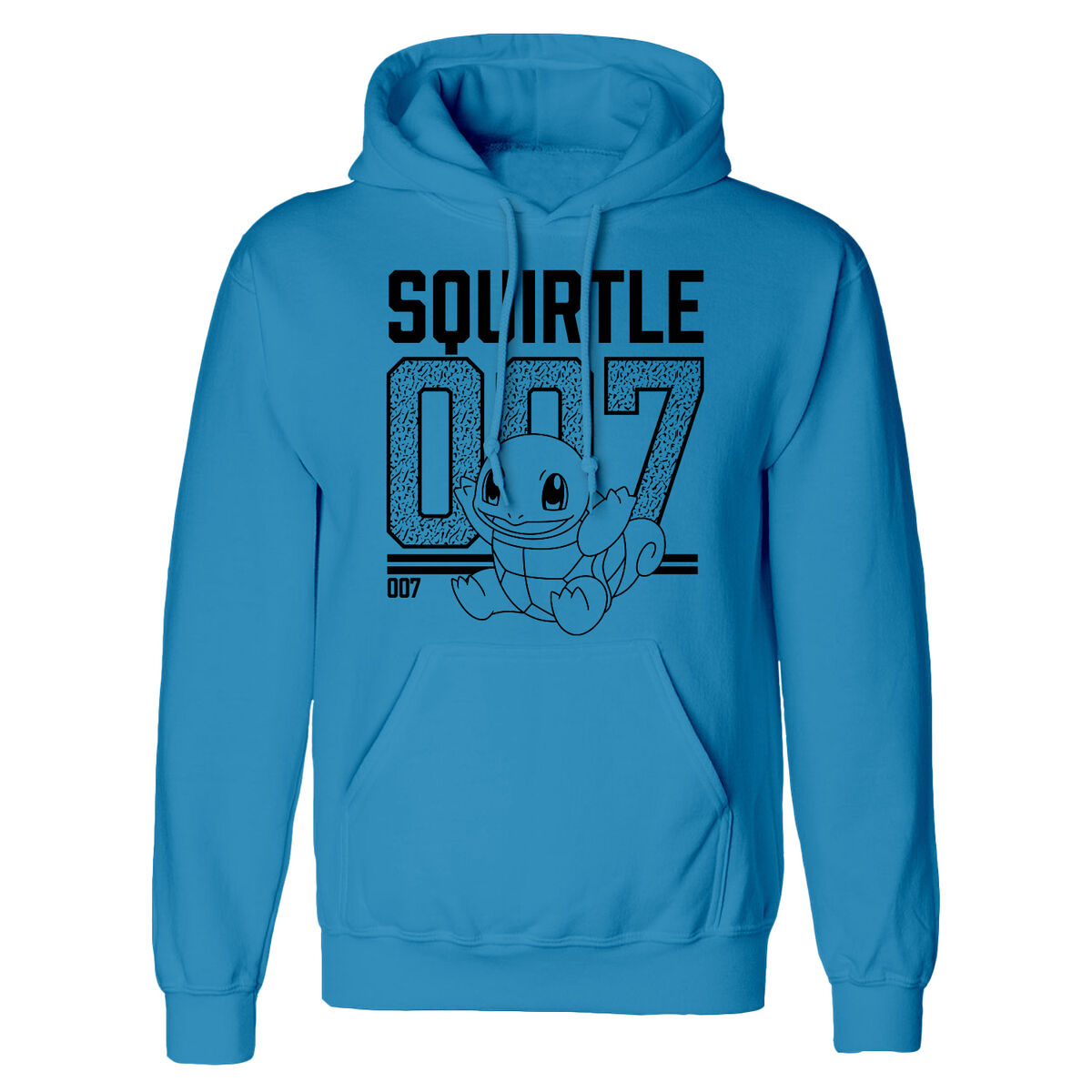 Uniseks Hoodie Pokémon Squirtle Line Art Blauw
