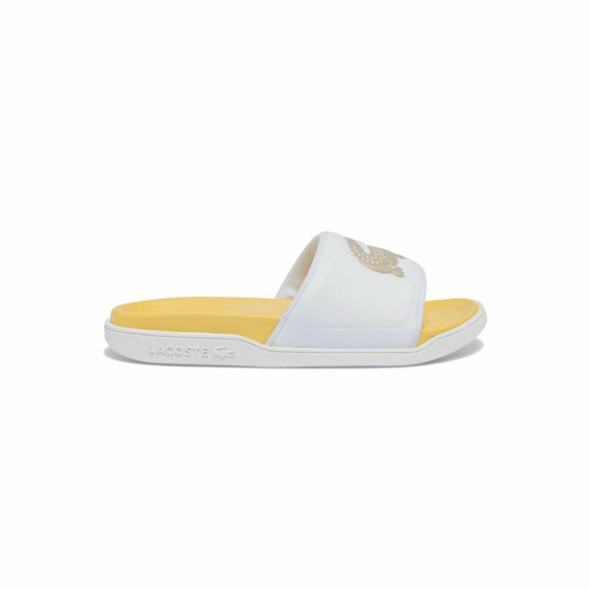 Dames Slippers Lacoste Croco Dualiste Geel Wit