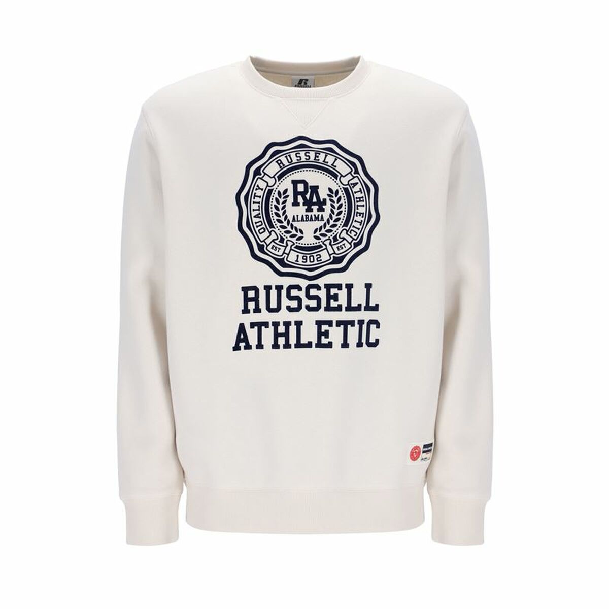 Herensweater zonder Capuchon Russell Athletic Ath Rose Wit