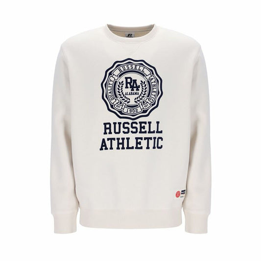 Herensweater zonder Capuchon Russell Athletic Ath Rose Wit