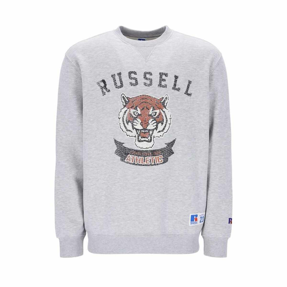 Herensweater zonder Capuchon Russell Athletic Honus Lichtgrijs