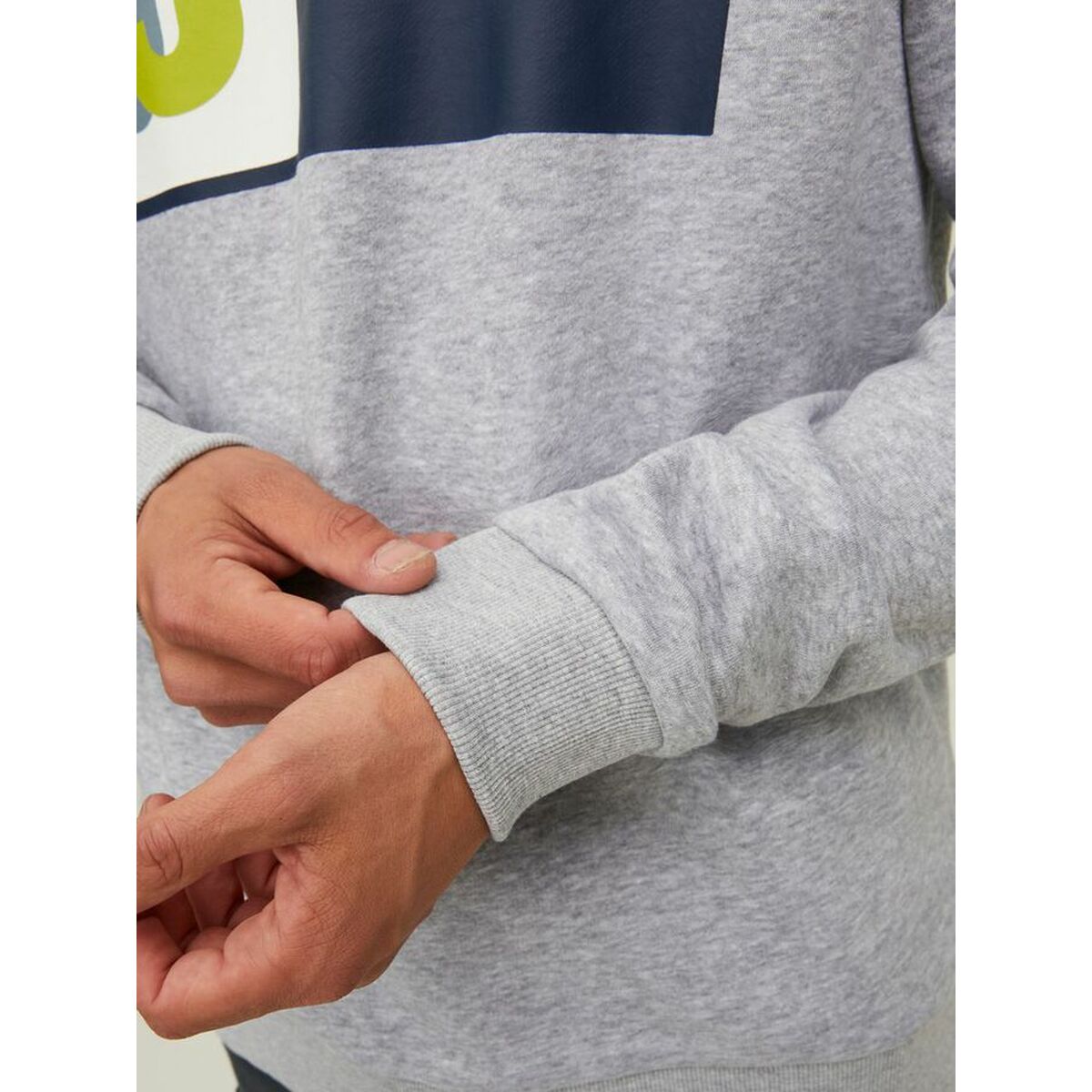 Herensweater zonder Capuchon CREW  Jack & Jones 12218814  Grijs
