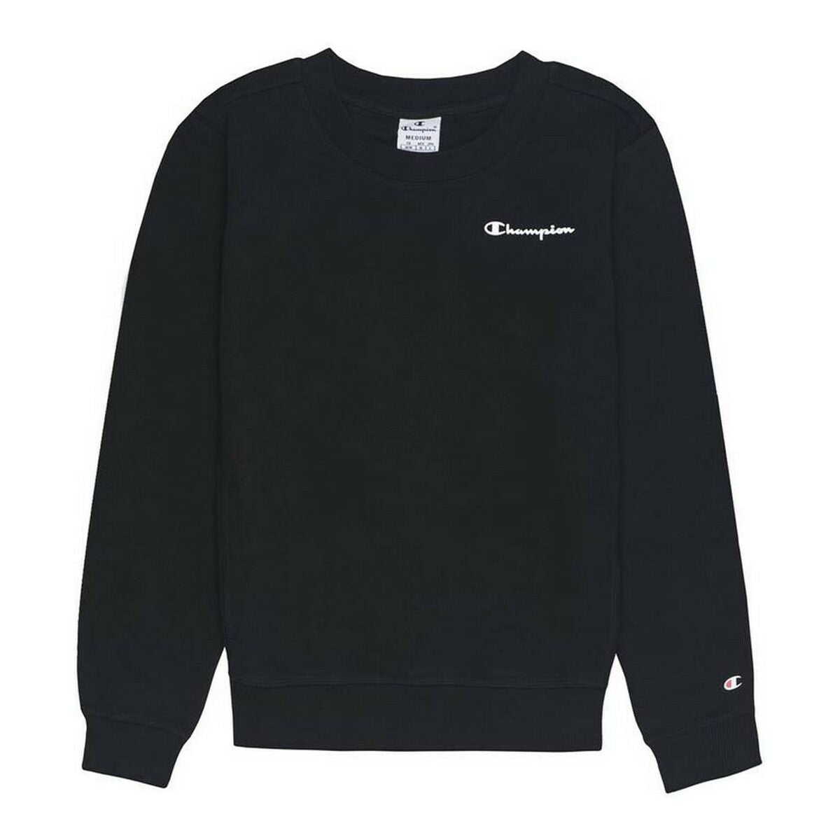 Damessweater zonder Capuchon Champion Small Script Logo Print Zwart
