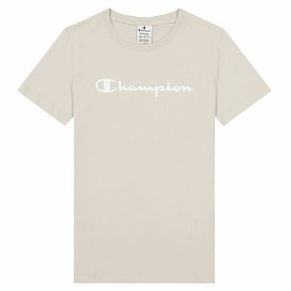 Dames-T-Shirt met Korte Mouwen Champion Big Script Logo Wit