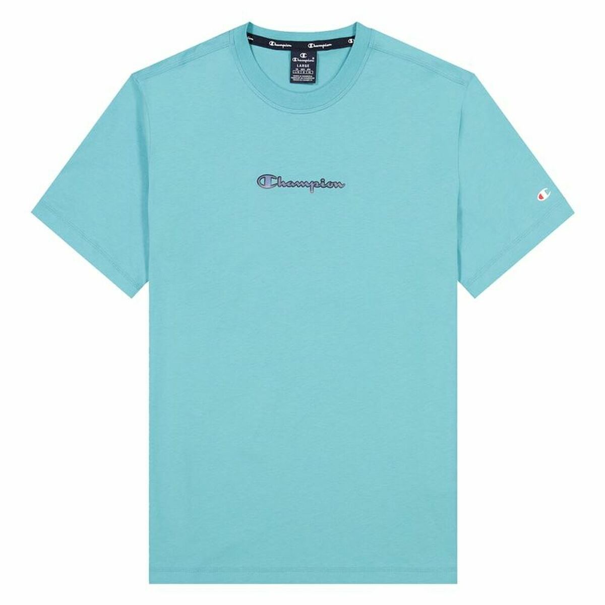 T-Shirt met Korte Mouwen Champion Crewneck M Blauw