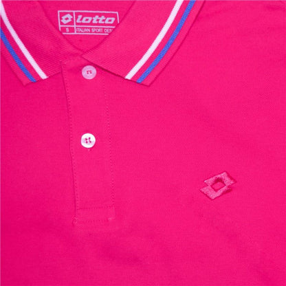 Herenpolo met Korte Mouwen Lotto Reed Fuchsia