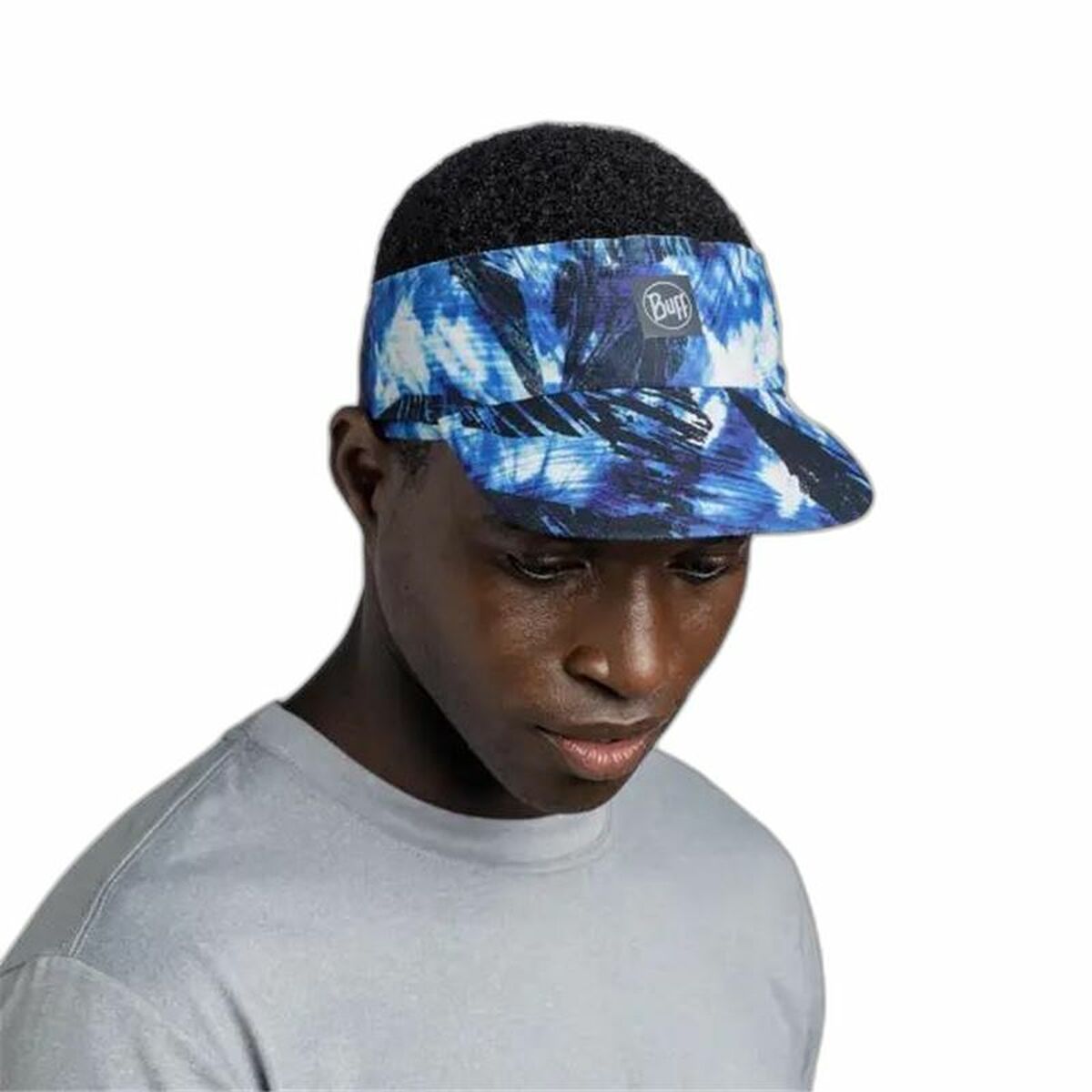Klep Buff Zat  Blauw Zwart