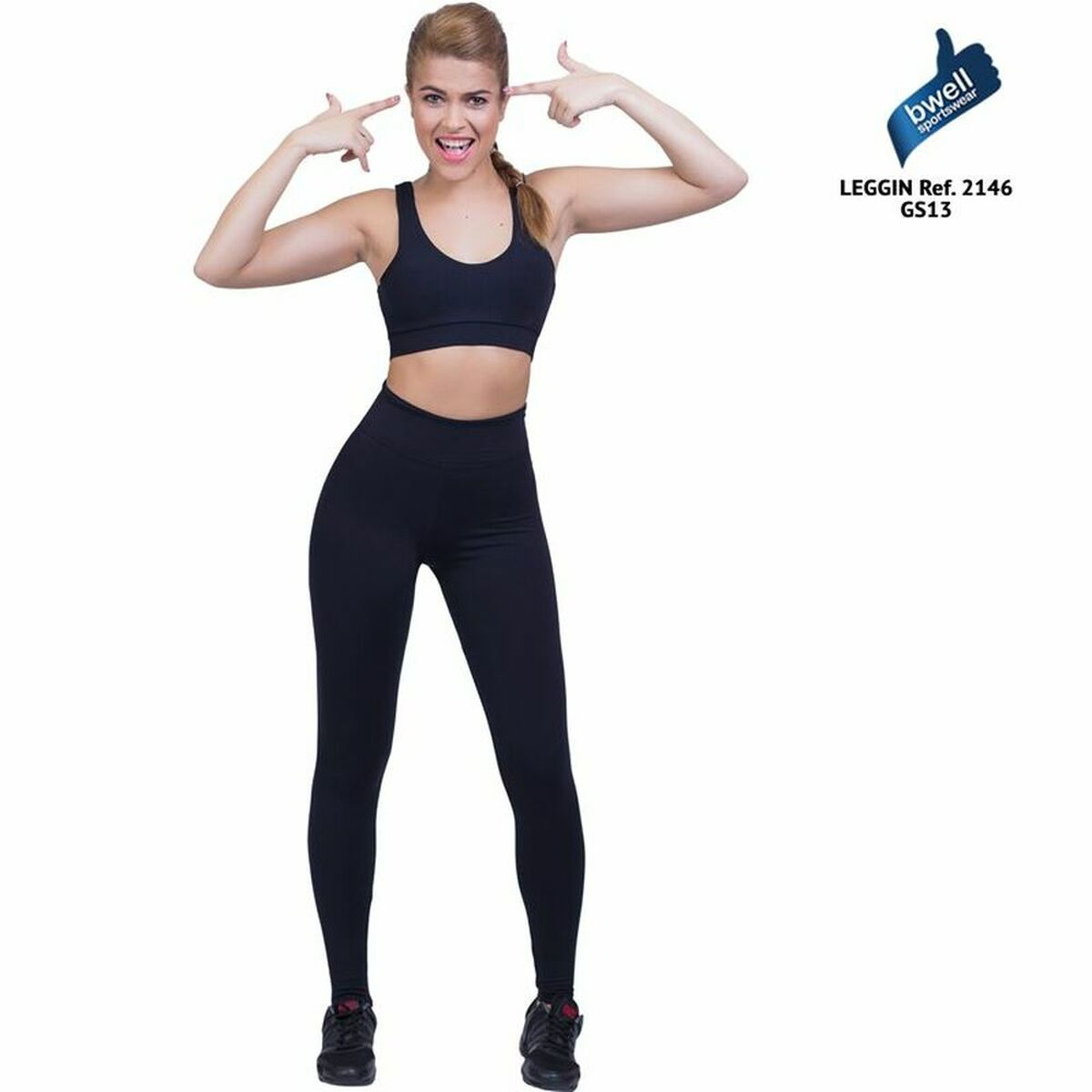 Sportleggings voor Dames Happy Dance Zwart