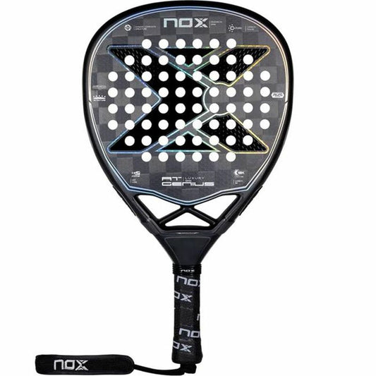 Padel Racket Nox  AT Genius Attack 18K  Zwart