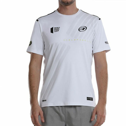 Heren-T-Shirt met Korte Mouwen Bullpadel Logro Wit