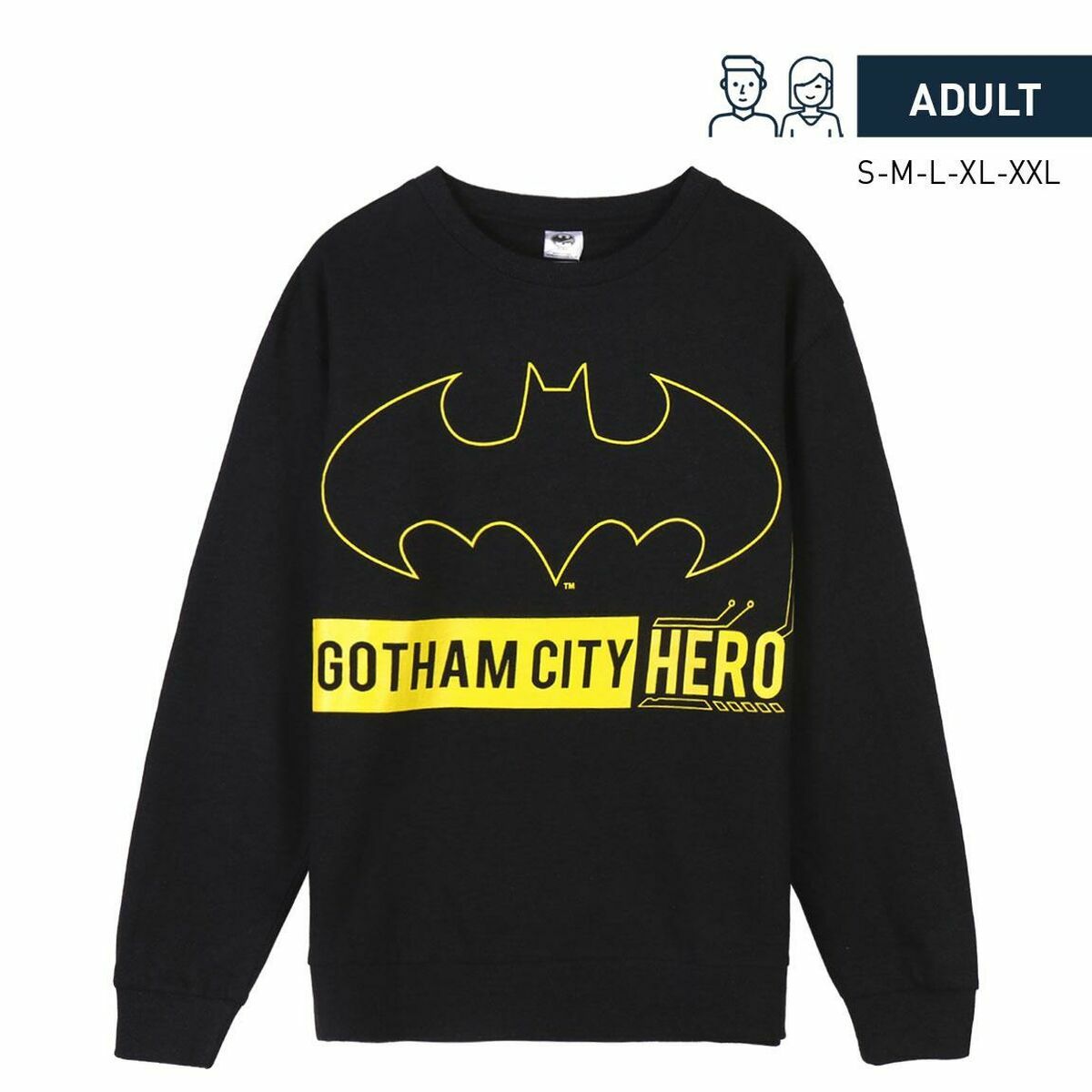 Uniseks Sweater zonder Capuchon Batman Zwart