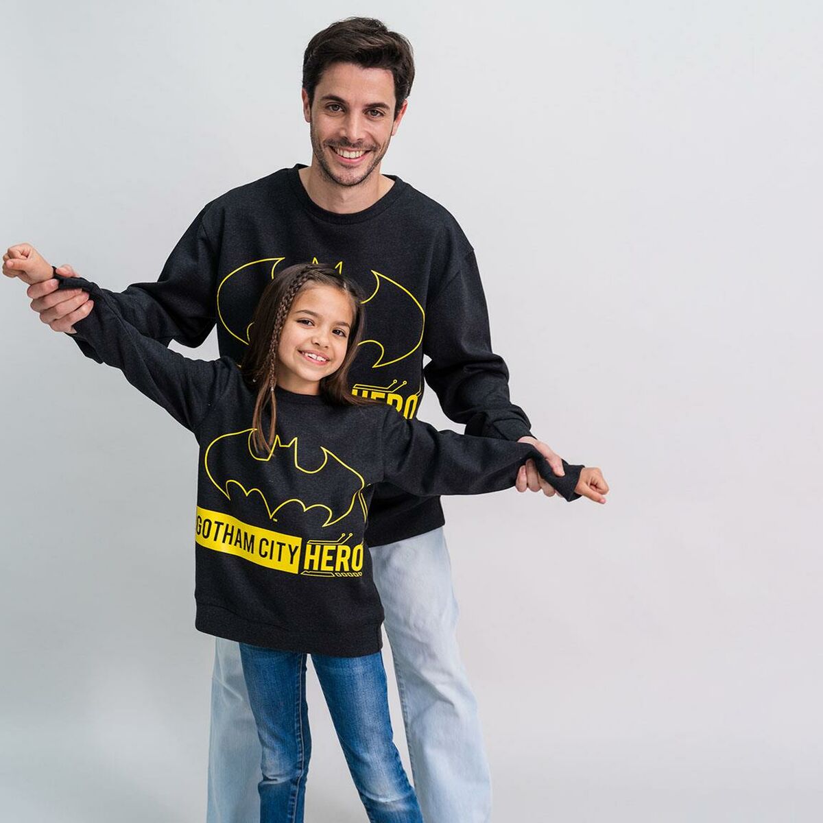 Uniseks Sweater zonder Capuchon Batman Zwart