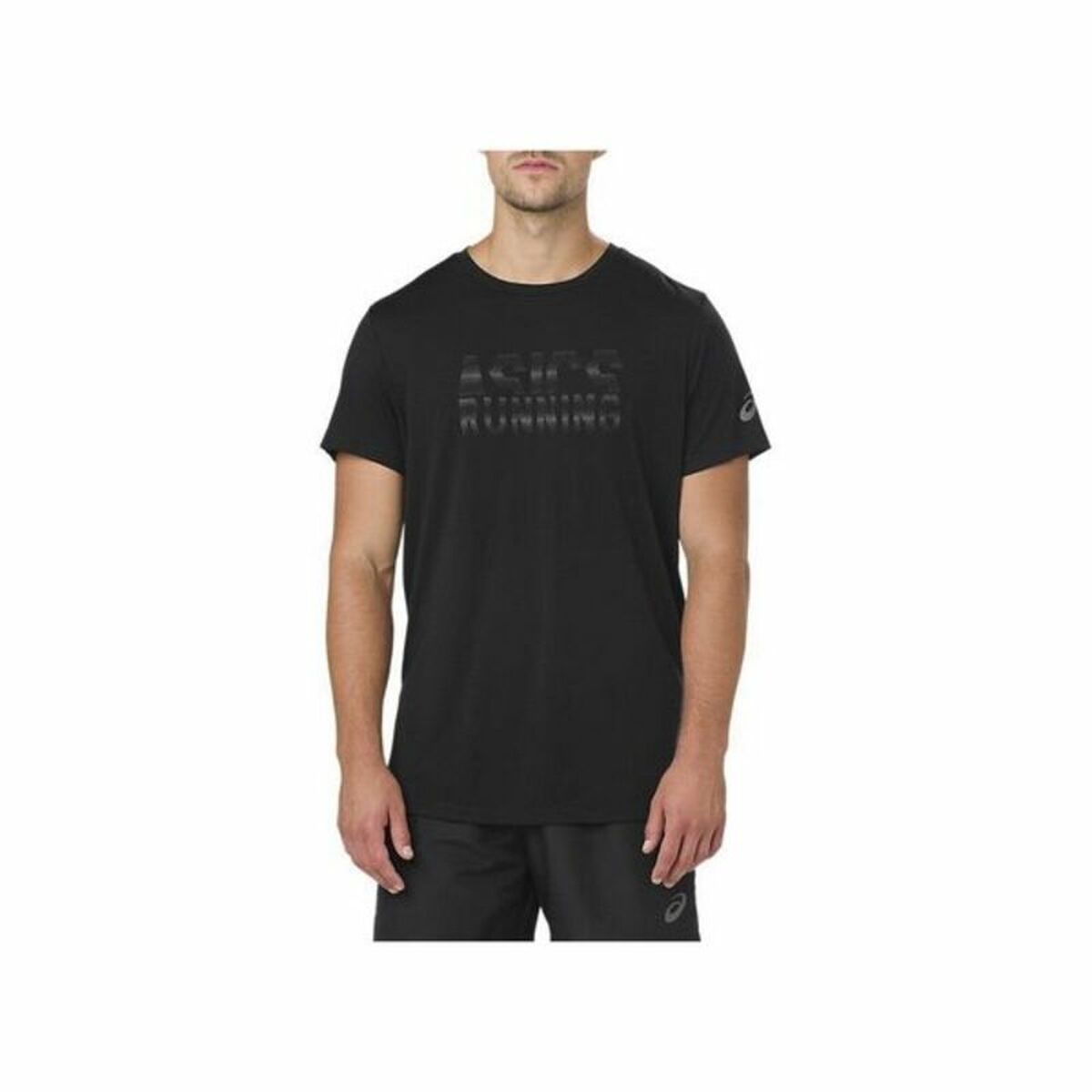 Heren-T-Shirt met Korte Mouwen Asics GRAPHIC SS TOP Zwart (USA)
