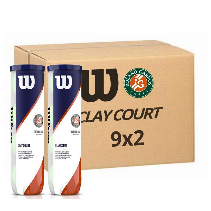 Wilson Roland Garros Clay Court 18x4 tennisballen